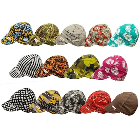 Comeaux Caps Welder's Cap; 1000 Series, 6-3/4 in., Single Sided In Assorted Designs 10634
